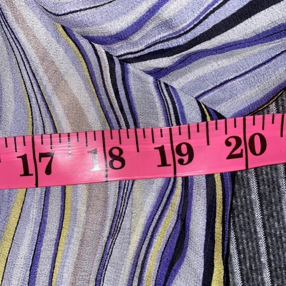 Lafayette 148 purple yellow pattern silk blouse 10 - Picture 9 of 11